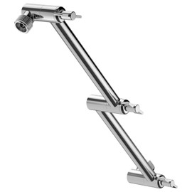 LORDEAR Shower Extension Arm 16 Inch,Foldable Shower Head Extension Chrome,Adjustable Height Angle,Solid Stainless Steel Shower Extender Arm for Rain Shower Head With Universal Connection YL16CH