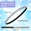 6 Pcs Rhinestone Glitter Headbands Non Slip Elastic Sports Hairband