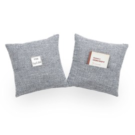 Gift, Faux Fur Plush Striped Throw Pillow Covers 18x18 Inch Set of 2, Soft Luxury Cozy Fluffy Decorative Pillow Covers for Living Room, Bed, Sofa, Couch- Blush Pink Gradient