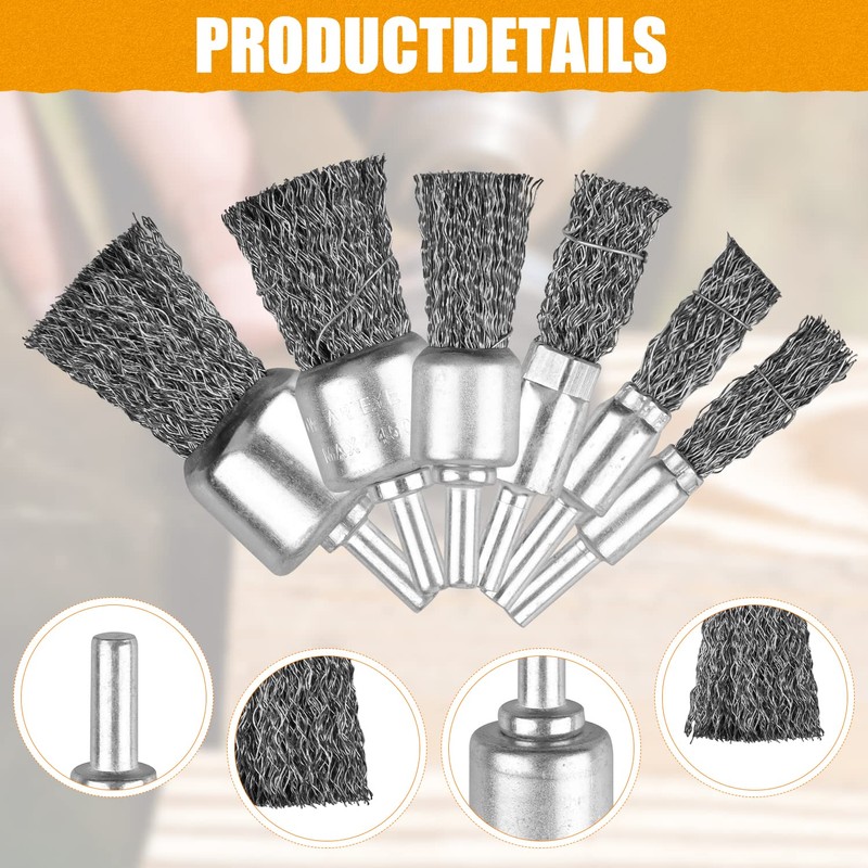Mixiflor 18 Pack Wire End Brush Set, Wire Brush for