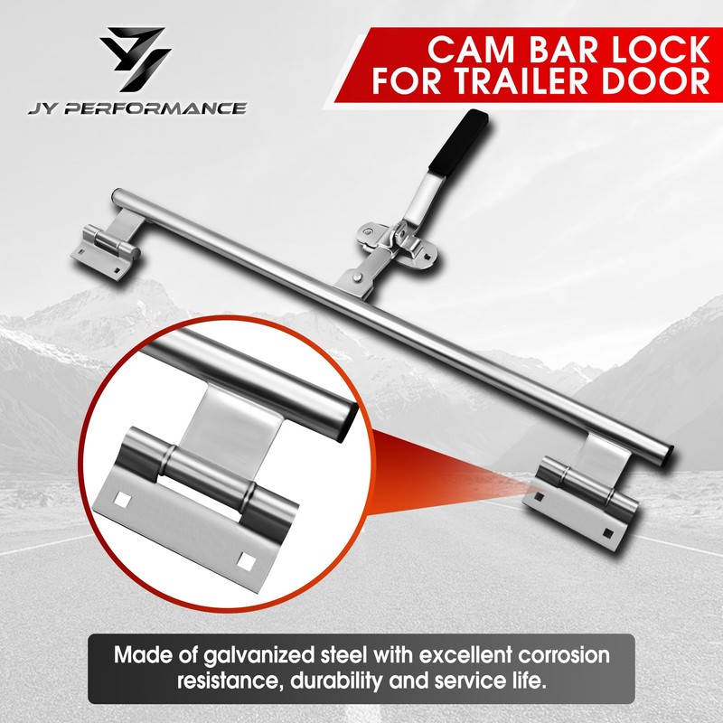 JY PERFORMANCE 36'' Trailer Swing Door Hinged Cam Bar Lock