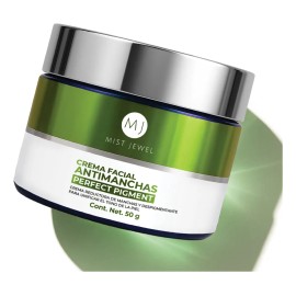 MIST JEWEL | Crema reductora de pigmentacion aclaradora para manchas faciales en la piel, antimanchas adicionado con ácido Glicólico y Salicílico para unificar el tono y reducir hiperpigmentación 50g