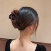 ARIELLE.R ヘアクリップ 小さめ バンスクリップ 髪留め 髪飾り まとめ髪 ハーフアップ 髪が少ない方 髪が痛まない