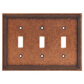 BRAINERD 135772 Ruston Triple Toggle Switch Wall Plate / Switch Plate / Cover
