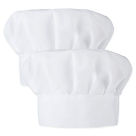 oruola 2pcs Kids Chef Hat,Adjustable Elastic Chefs Hat for Children,White Baby Chef Hat,Comfortable White Chef Hat for Cooking,Baking,Parties,and School Activities