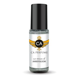 CA Perfume Originals Amber Bloom Unisex Perfume Oil Amber Floral Scent Long Lasting Fragrance for Women and Men Travel Size Mini Perfume Sample TSA Ready Body Oil Roll-on 0.14 Fl Oz 4ml