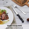 MUTNITT 48 Pcs Silverware Set with Steak Knives Service for