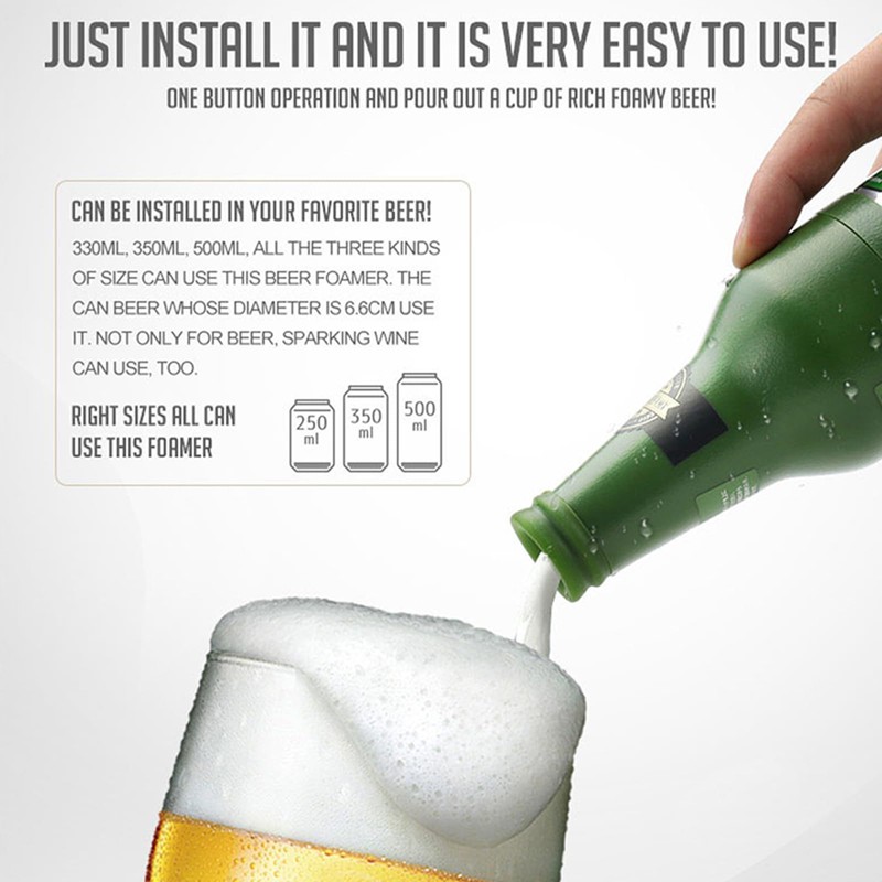 Ultrasonic Wave Canned Beer Foamer Machine, Beer Milk Like Foam