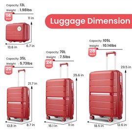 Luggage Sets 4 Piece(14/20/24