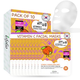 esfolio Mascarilla Facial Hidratante Con Esencia De Vitamina C, Producto Coreano Para El Cuidado De La Piel Rico En Antioxidantes Para Una Piel...    