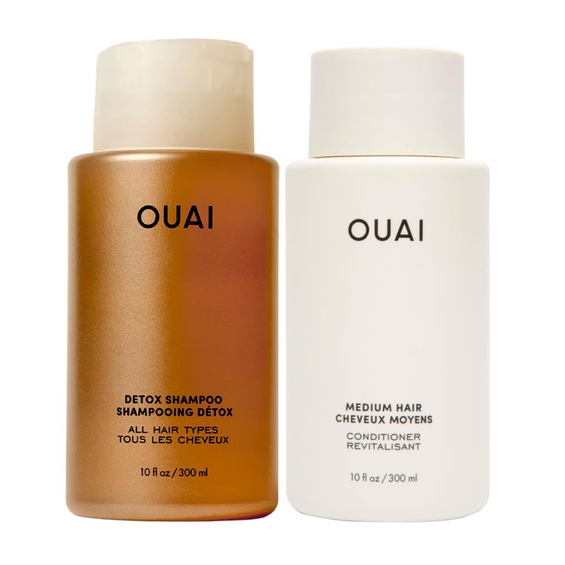 OUAI Pack De Champú Detox Y Acondicionador Para Cabello Medio