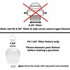 Seeded Bubble Glass Lamp Shade, LEDupdates 3 Pack Oversize Clear