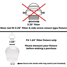 Seeded Bubble Glass Lamp Shade, LEDupdates 3 Pack Oversize Clear Globe Seeded bubble Finish for Light Fixture Glass replacement
