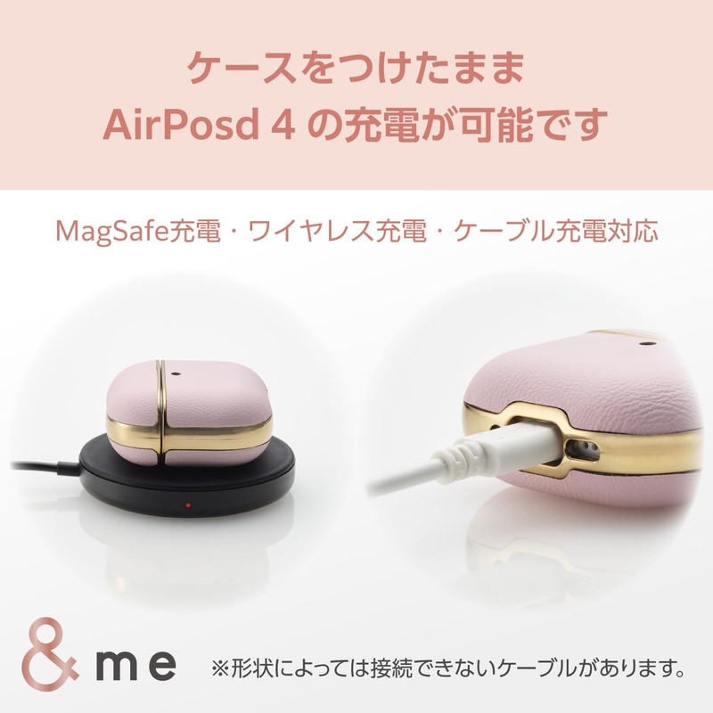 Elecom AVA-AP06PLMJPN AirPods Case 4th Generation with Active Noise Canceling