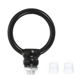PATIKIL 15kg Load 37mm ID M10 Lamp Female Loop Holder, 1 Set Lifting Eye Nut Hook Ring Shape Structural Support to Chandelier Lighting Fixtures, Black