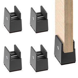 lurora2021 Set of 4 Furniture Risers, 5 cm, Adjustable Bed Raisers with Screw Clamp, Chair Raiser, Sofa Raiser, Black, Robust Bed Riser, Table Raiser for Cupboards, Beds, Sofas, Tables, Chairs (10 ~