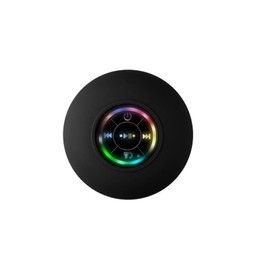 Suction Cup Waterproof Bluetooth Speaker LED Light Light Waterproof Bathroom Bluetooth Speaker (Black)