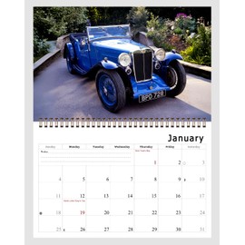 2026 Spiral-bound Wall Calendar (Classic Cars) - 12 Months Desktop/Wall Calendar/Planner