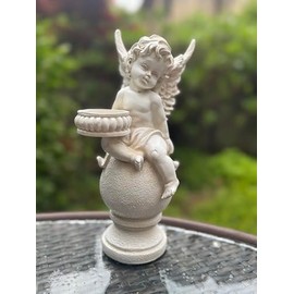 Aeisage Angel Candle Holder in Pairs Resin Angel Statue Height 10" Angels Figurine Candleholder Craft Ornaments for Home Church Wedding Deco Great