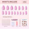 Pink Press On Nails Almond Fake Nails Short Nails Press