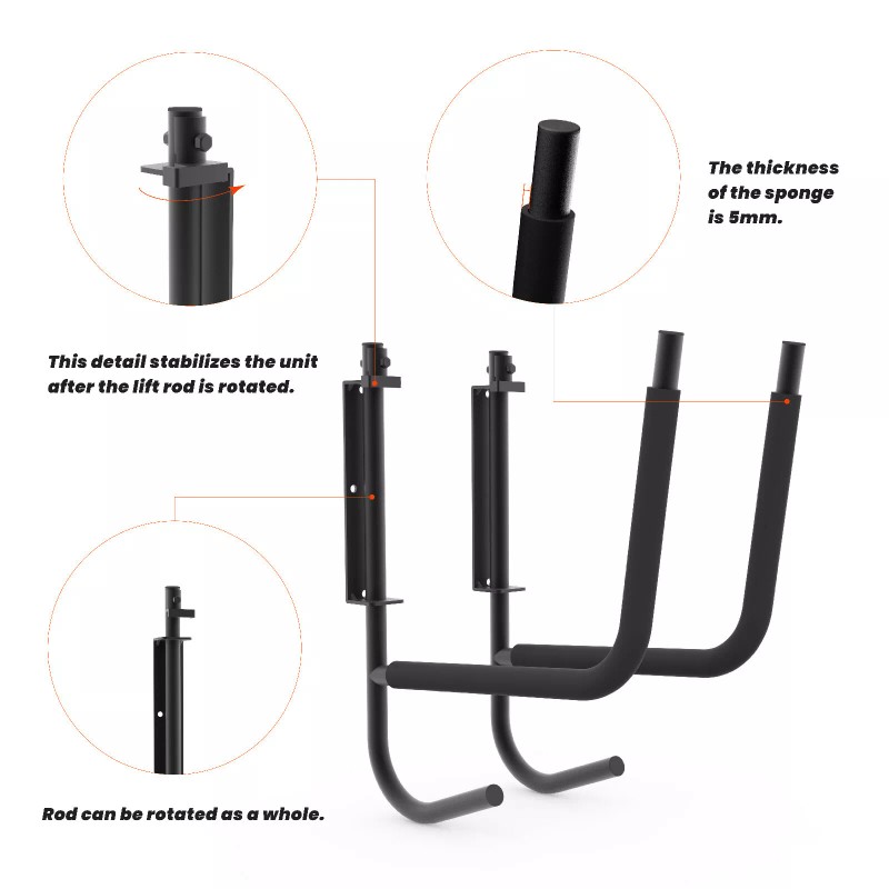 Big Bull Outdoor Sports Folding Kayak Storage Wall Mount Hanger