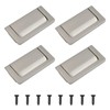 MOROBOR 4PCS Flush Ring Hidden Pull Handles, Zinc Alloy Cabinet