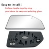 Right Passenger Side Heated Upper Mirror Glass Replacement For 2015-2020