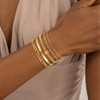 Apsvo Gold Bracelets for Women, Gold Beaded Initial J Layered