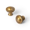 Goo-Ki 6 Pack Classic Antique Brass Cabinet Knobs with Beaded