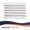 HOMESHOPA Dish Cloths, 8 Pack Cotton Antibacterial Super Absorbent Lint