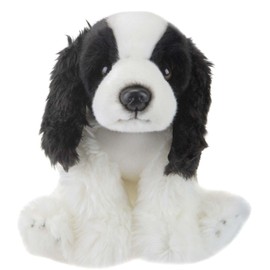 VFM - Cocker Spaniel Dog Plush 30cm Soft Toy (White & Black) Super Fluffy Luxury Lifelike Stuffed Animal Teddy Gosh Designs - Natural World Collection
