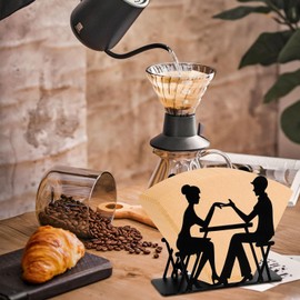 Coffee Filter Holder, Black Filter Bag Holder, Coffee Filter Holder for Storage, Holder for Coffee Filter, Up to 120 Filters, for Cafe, Hotel, Bar, Home