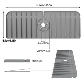 Wasserhahn Matte,Abtropfmatte Silikon Wasserhahn,Silikon Wasserhahn Matte,Wasserhahn Spritzschutz,Silikon Wasserhahn Spritzschutz,Spritzschutz für Wasserhahn Küche Und Badezimmer