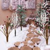 5 Pieces Christmas Decor Trees Set Christmas Snow Covered Village