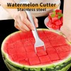 Watermelon Fork Slicer Cutter, Stainless Steel 2-in-1, Portable Watermelon Fork