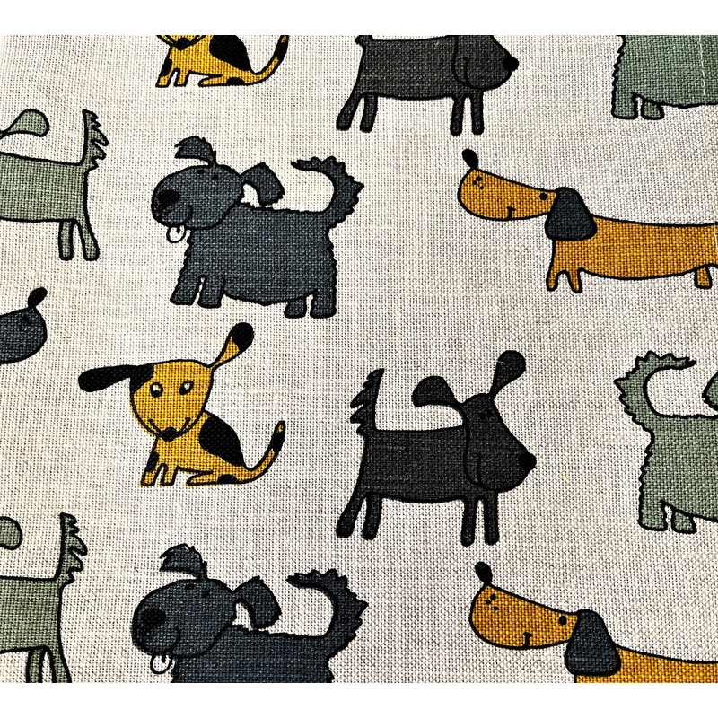 A Pair of Linen Cotton Tea Towels Kitchen Towels Doggies
