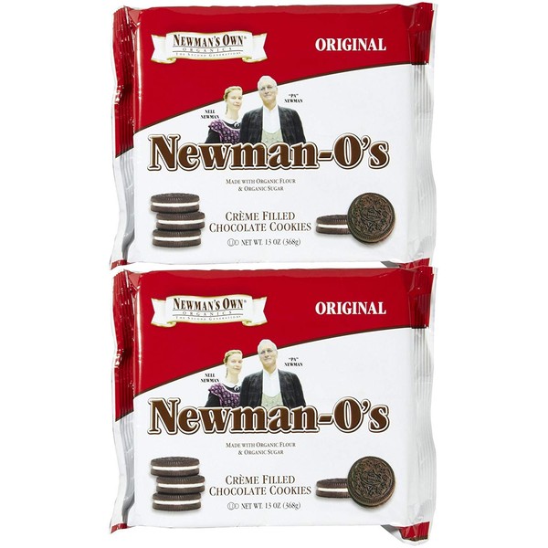 Newmans Own Organic Original Chocolate Vanilla Creme Cookie, 13 oz, 2 pk