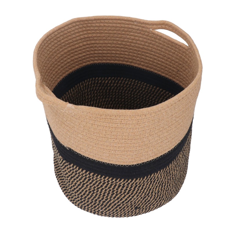 Woven Laundry Basket Cotton Rope Multifunctional Clothes Storage Hamper with