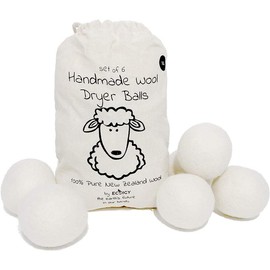 Dryer Balls XL 6-Pack -  Pure  Zealand ,   Fabric Softener, Reduces Wrinkles & Drying Time, Ideal for Essential Oils, Dryer Sheets Alternative,Dryer Balls Laundry - Color: White Xl (Pack of 4), Size: XL (Pack of 4)