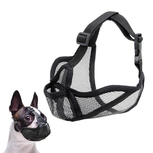 Small Dog Muzzle, Breathable French Bulldog Muzzle, Adjustable Small Dog
