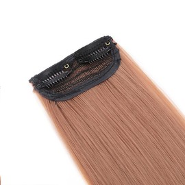 Rainbow Hair Extensions 2PCS Colored Hair Extensions Clip In On Hair Accessories Wig Highlight Pieces Curly For Girls 2 Clips - Light Pink