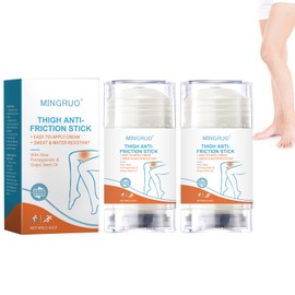 MINGRUO 2 pieces anti-chafing balm stick, anti-friction cream, anti-chafing balm, reduces friction and skin irritation for skin areas such as thighs