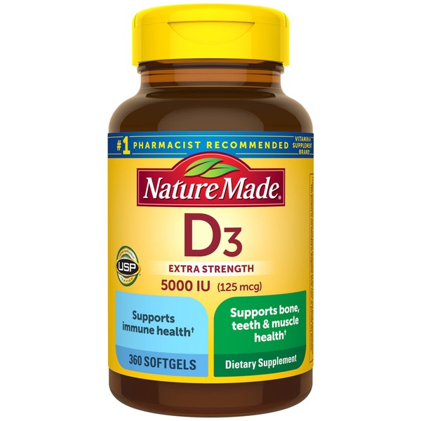 Nature Made Extra Strength Vitamin D3 5000 IU (125 mcg),