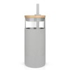 Tronco 20 oz Glass Tumbler with Lid and Straw, Iced