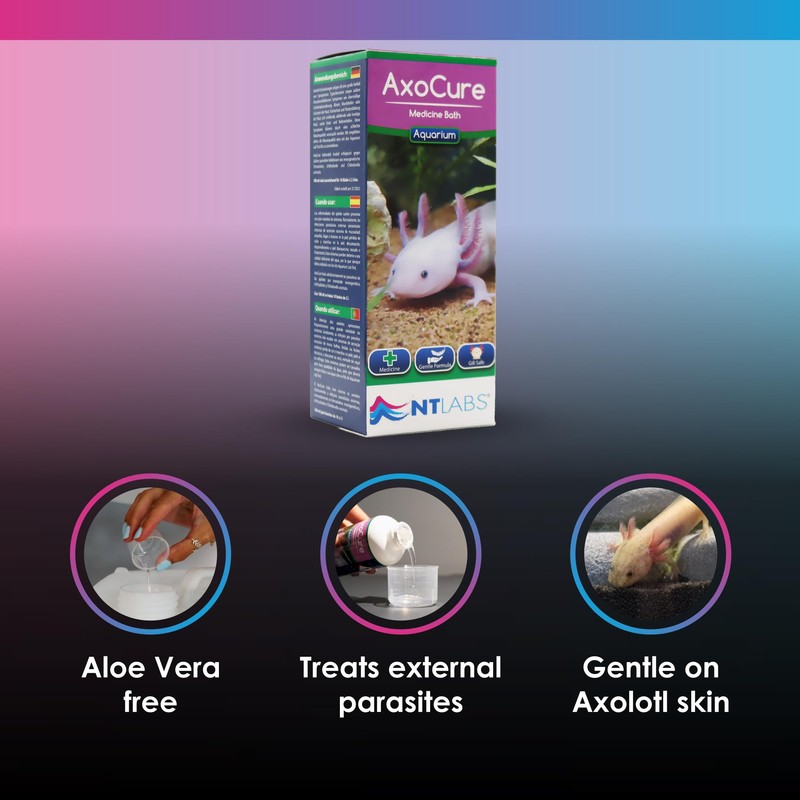 NT Labs AxoCure Treats Axolotls For External Parasitic Infections Including