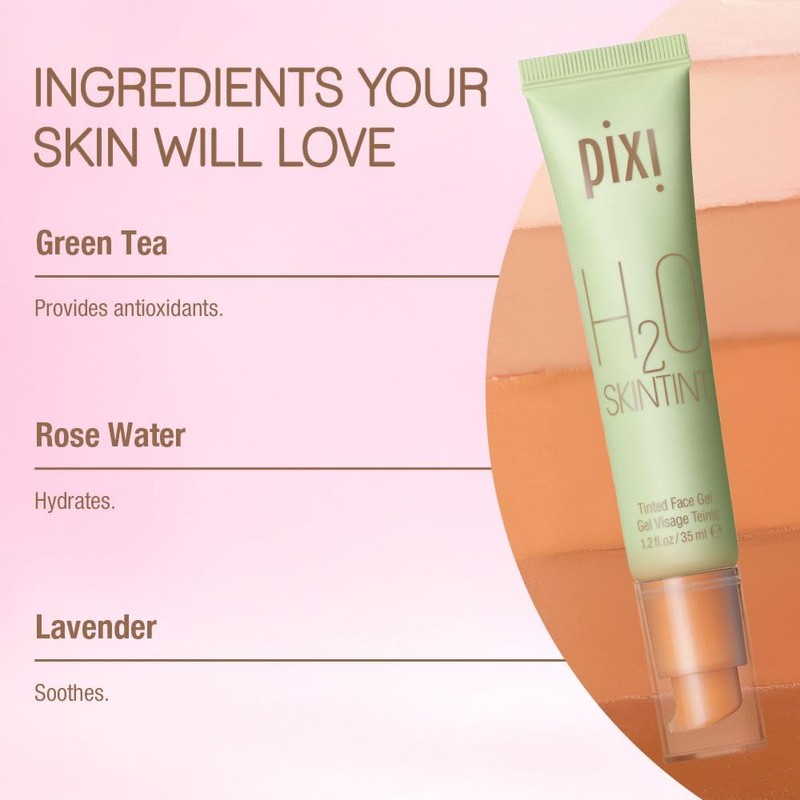 Pixi H2O SkinTint | Tinted Gel Moisturizer | Lightweight, Hydrating