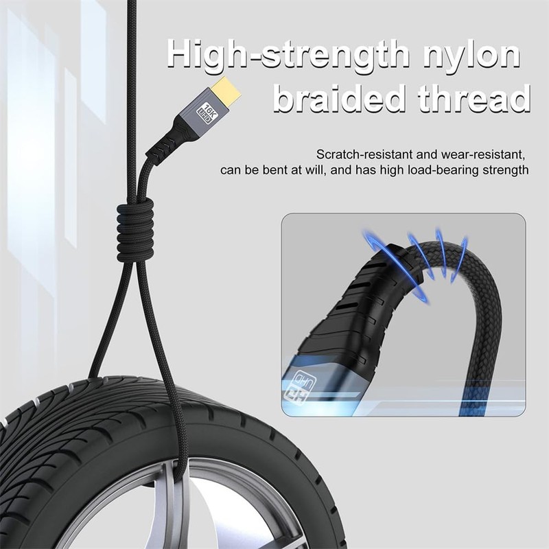 Right Angled 16K 8K UHD HDMI 2.2 Version 96Gbps Cable