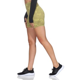 GYMSHARK Women's Adapt Camo Seamless Shorts Tights Colour: Green (Savanna); Size: S, Savannah Green