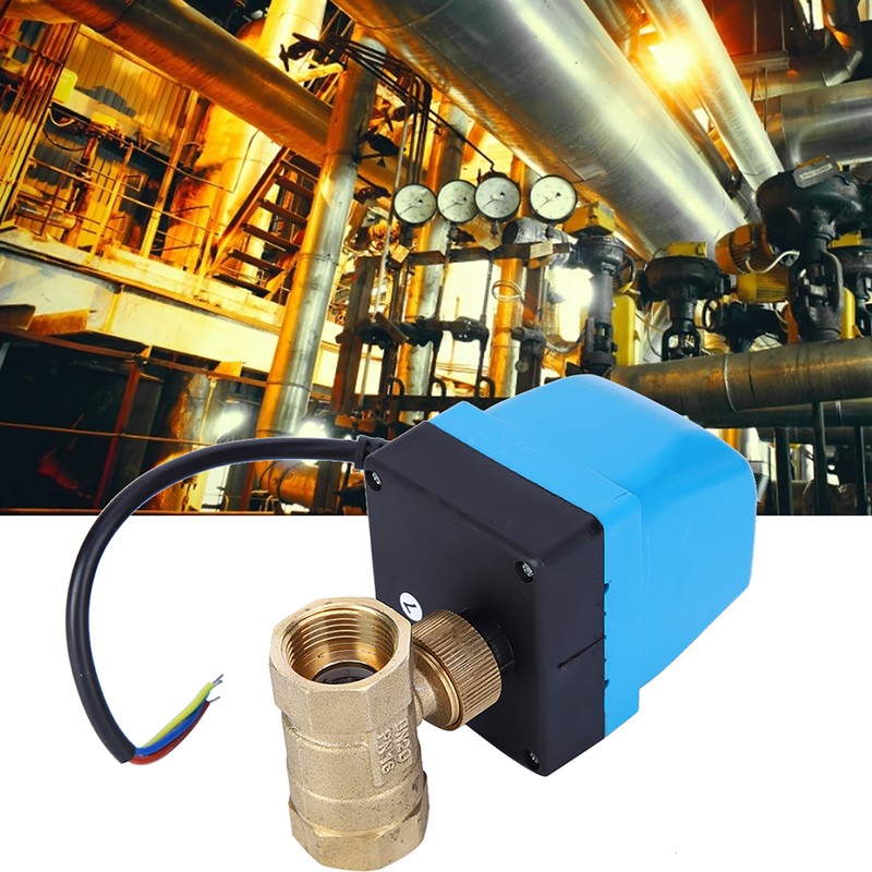 Electric Ball Valve 2‑Way 3‑Wire 2‑Control IP68 Protection Synchronous Motor