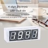 4 Digit DIY LED Digital Clock Kit, LED Clock with